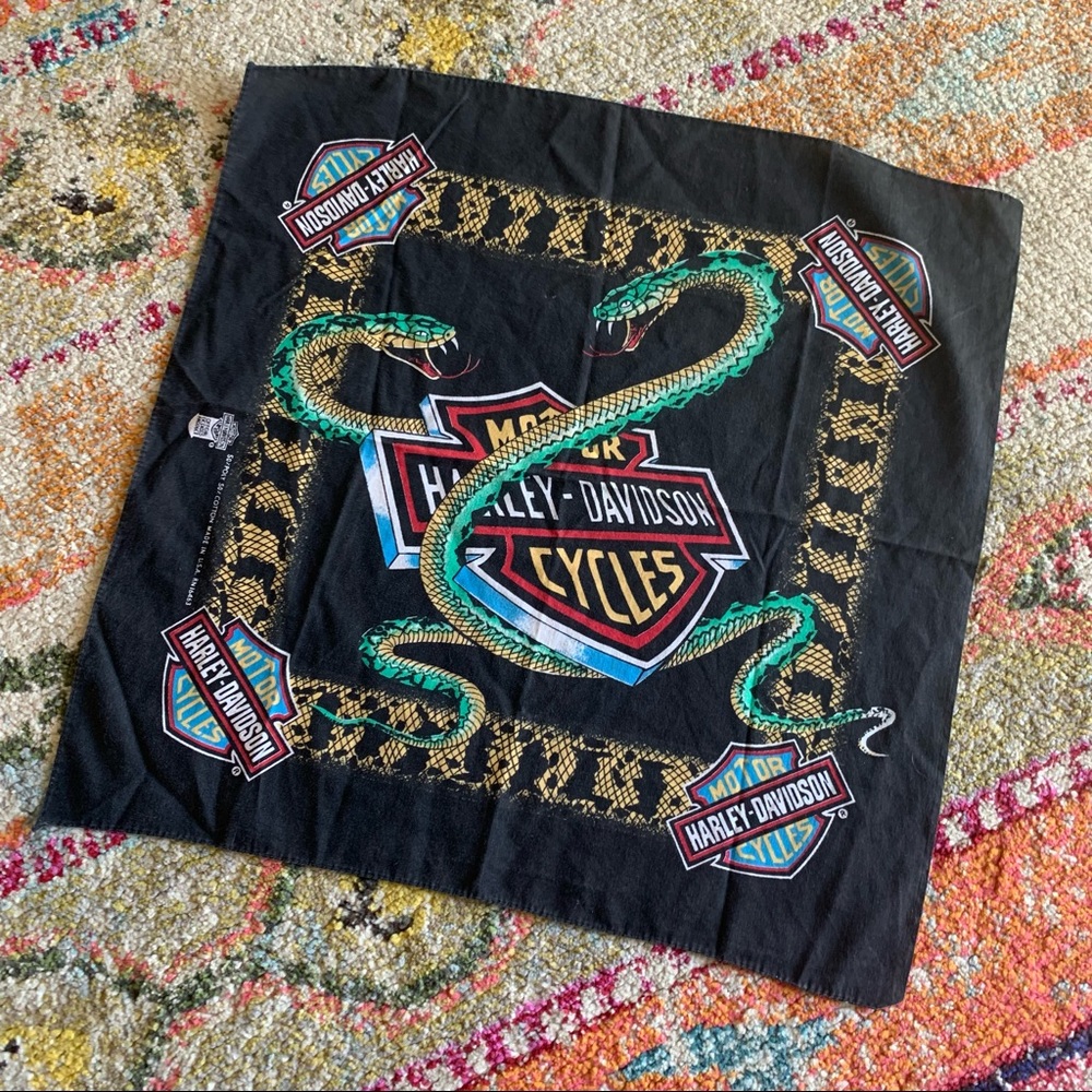 Vintage Harley Davidson Snake Bandana